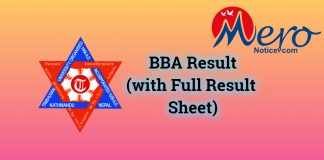 BBA result : Tribhuvan University (With full result-sheet)