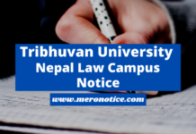 Information on filling up 3-year LLB 3rd year exam form 2077 LLB Notice 2077