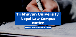 Information on filling up 3-year LLB 3rd year exam form 2077 LLB Notice 2077