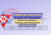 M.Ed. First Semester Examination Centre 2021