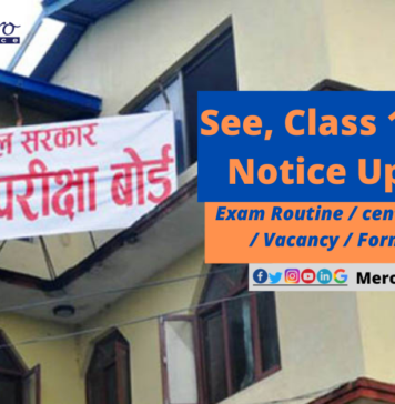 Examination schedule for Grade 12, 2078 NEB Notice Update