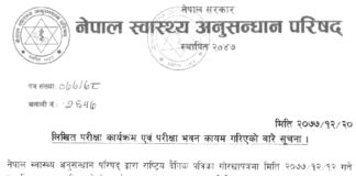Nepal Health Research Council Exam Schedule and Center Nepal-Health-Research-Council-(NHRC)-Officer-Level-Written-Exam-Schedule-and-Center
