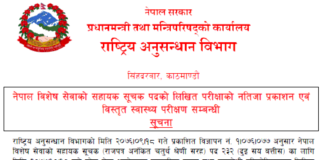 Notice for Sahayak Suchak Medical Test Rastriya Anusandhan Bibhag Rastriya-Anusandhan-Bibhag-Notice-for-Sahayak-Suchak-Medical-Test